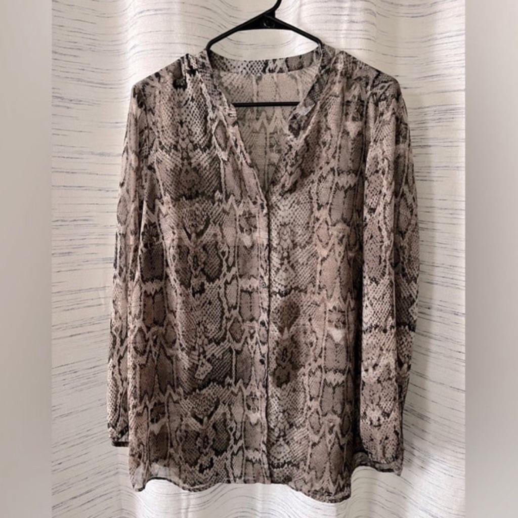 Snakeprint Button Down